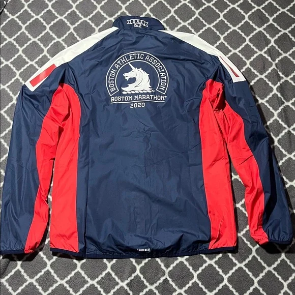 NWT Adidas 2020 Boston Marathon Running Jacket - Red & Blue - Size M - Picture 6 of 13